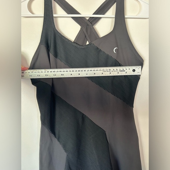 Zyia Active Gray Asym Tempo Dress Tennis Golf Beach Open Back Ribbed - Picture 8 of 10